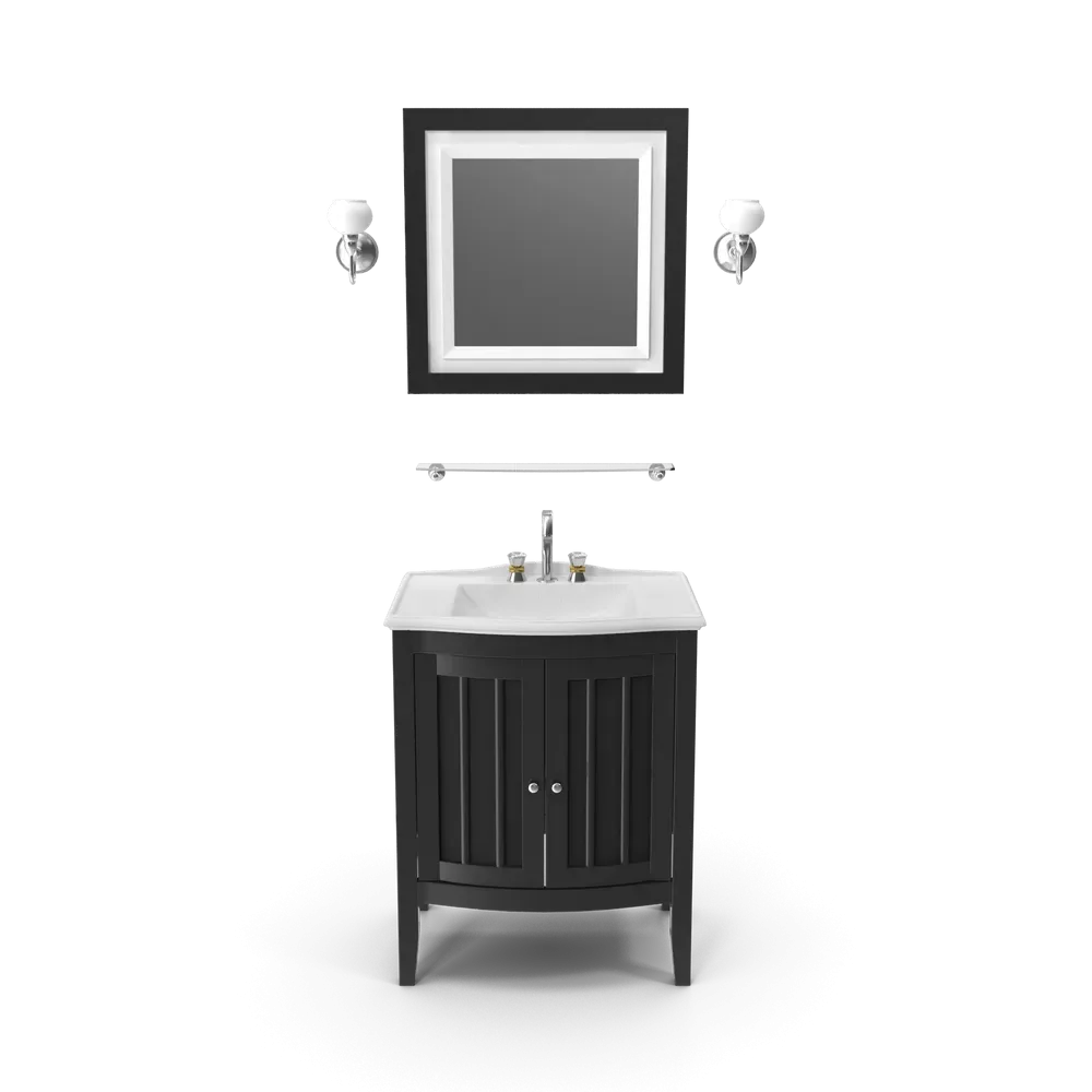 Wooden Bathroom Sink With Mirror