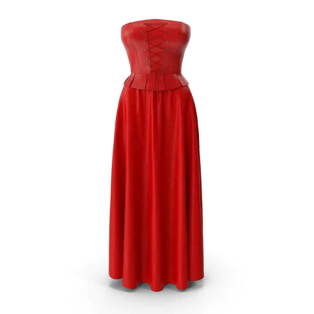 Corset Leather With Skirt