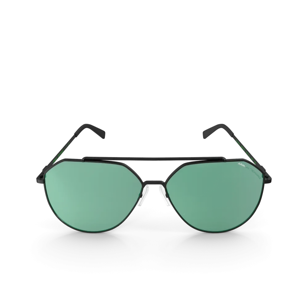 Green and Black Glasses