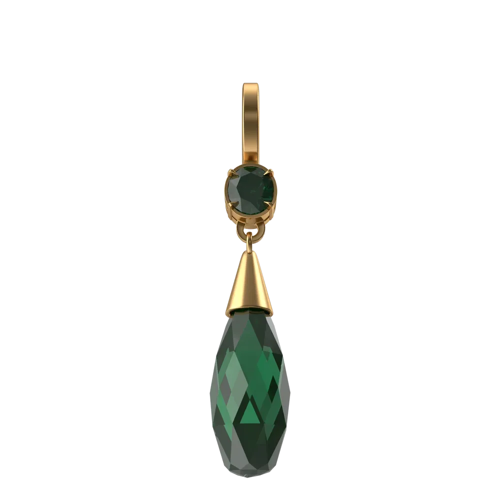 Green Crystal Earring
