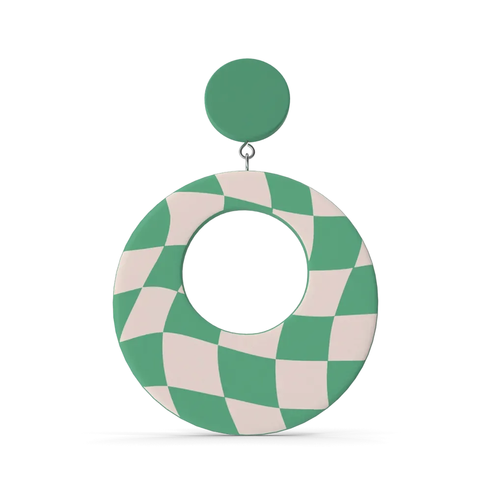 Green Oval Earring